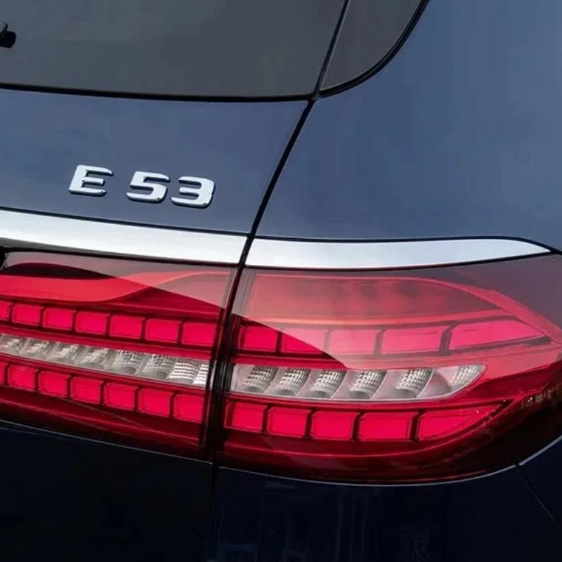3D ABS E43 E53 E63 Logo Black Chrome Letters Car Sticker Rear Trunk Emblem Badge For E Class W213 W212 Accessories