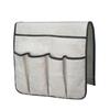 Large Cotton Linen Sofa Armrest Storage Bag for Remotes, Books, Candy, and Cosmetics