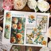24pcs Colored Roses Stickers Girl Gift Scrapbooking Material For Thank You Stickers Craft Supplies Aesthetic