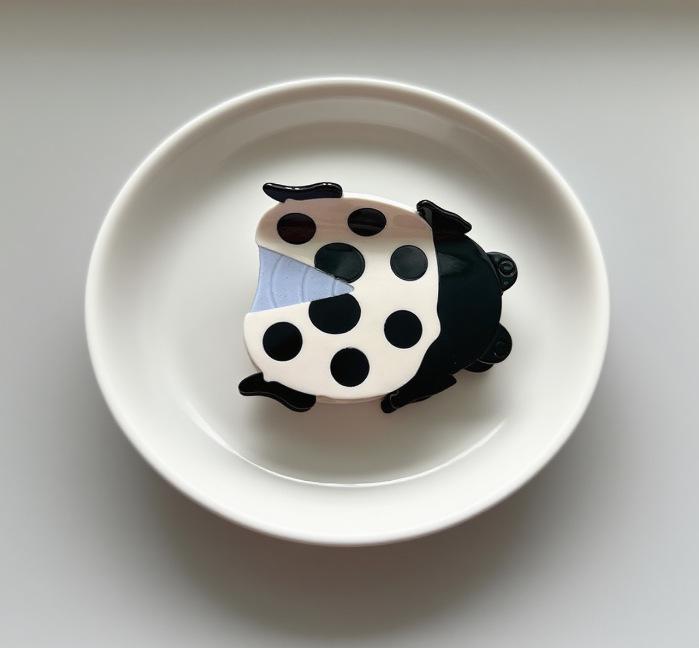 Medium Ladybug Acetate Hair Claw Clip for Back of Head
