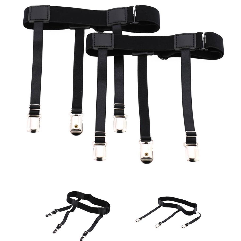 1 Pair Women Girls Men PU Body Harness Garter Belt Adjustable Sexy Punk Leg Stockings Cincher Strap