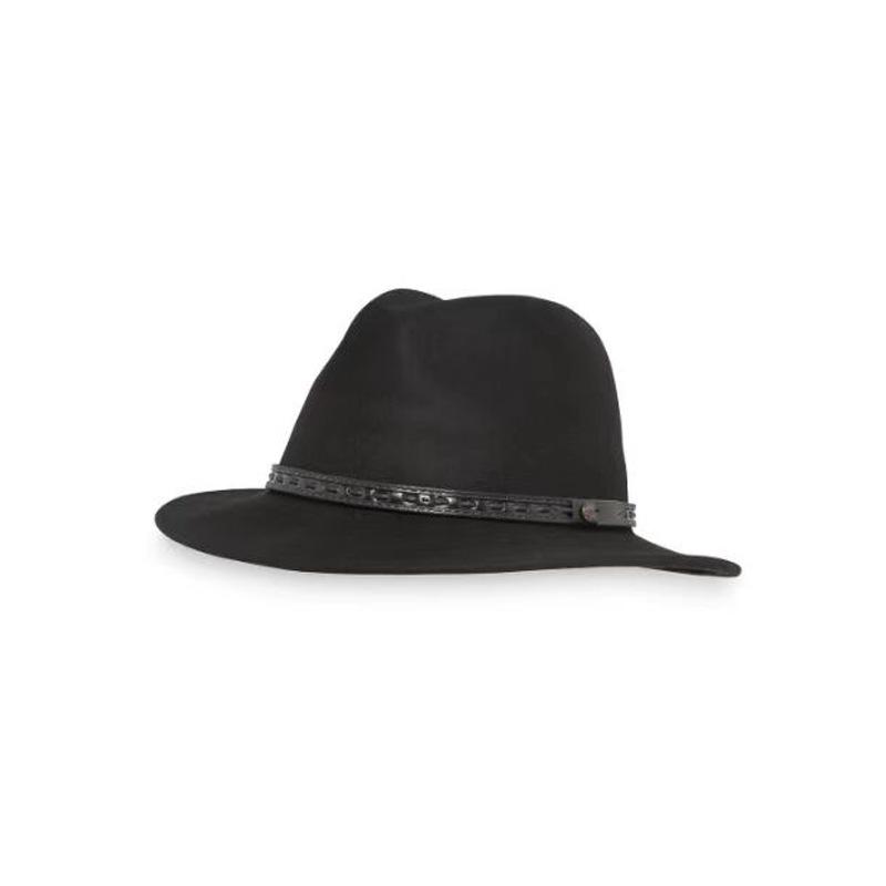 

Jazz Hat Belt Decorative Wool Top Hat Felt Hat L（58-60cm）