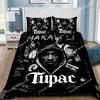 Exquisite 3D 2Pac Tupac Wallpaper Hip Hop Digital Printing Bedding Set Comforter Bed Youth Kids Girls Boys Gift