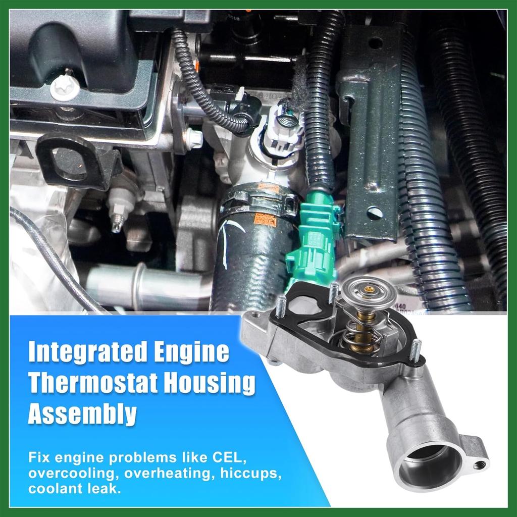 Motoforti Car Engine Coolant Thermostat Housing Assembly 12597257 for Buick Rendezvous 3.6L 2004-2006 for Buick Lacrosse 3.6L 2005-2008 Long-lasting