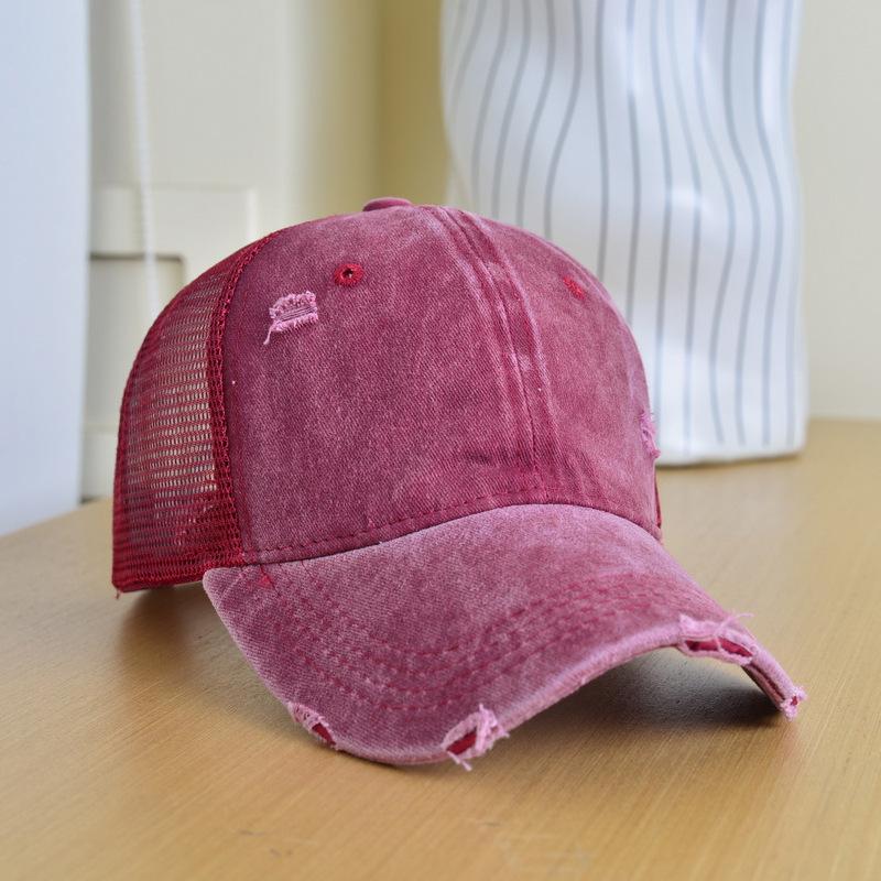 Neue Unisex Retro Uni Baseballkappen Gebrochener Stil Atmungsaktiv Sonnenschutz Lässig Trucker Caps Vielseitig Einfach Mode Netz