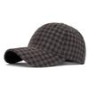 Unisex Autumn/Winter Classic Plaid Baseball Cap - Hard Top Duckbill Sun Hat