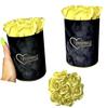Flowerbox Inspire - Black Box with Soap Roses - No. 16 Yellow