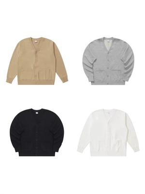 V-neck Loose Knit Cardigan for Couples - Unisex Outerwear for Spring & Autumn