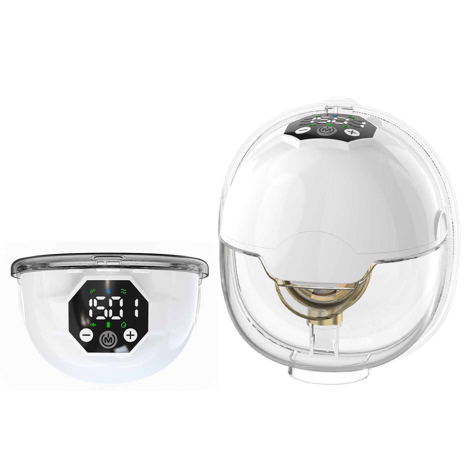 

Детский автоматический молокоотсос без рук Bluetooth молокоотсос бесшумный интеллектуальный с большой силой всасывания скрытого типа белый