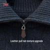 Yalu Men's Wool-Blend Solid Color Polo Collar Knitted Sweater