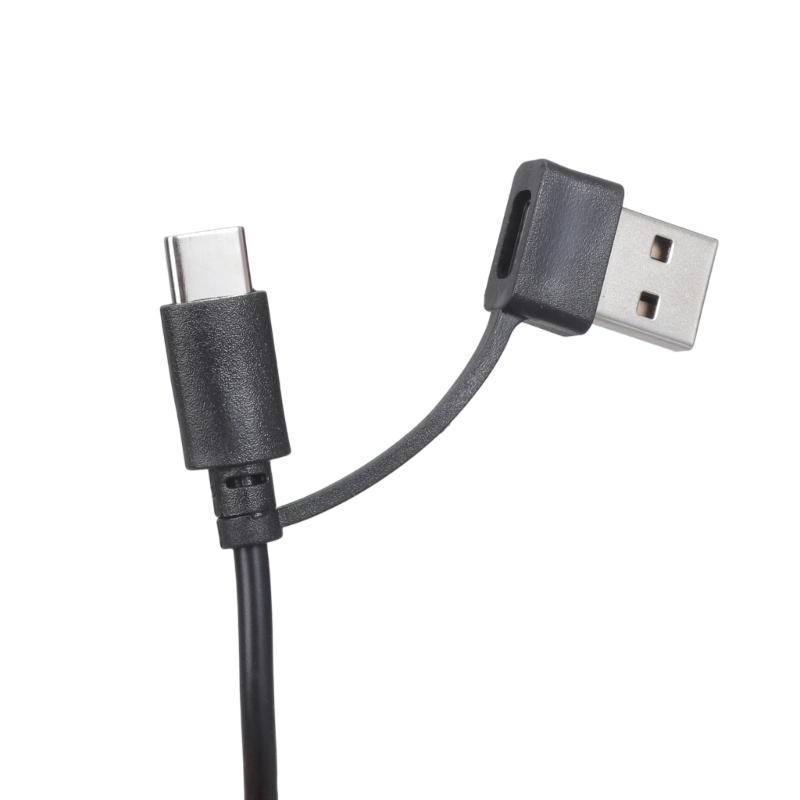 Double Interfaces USB Type C Vers DC4.0x1.7mm 5V Câble de Charge Avec Interrupteurs Pour Électronique Domestique Basse Tension 120cm