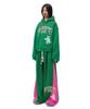 Yankoaleupeu American Rabbit Double-Pleat Sweatpants - Green/Magenta Pink