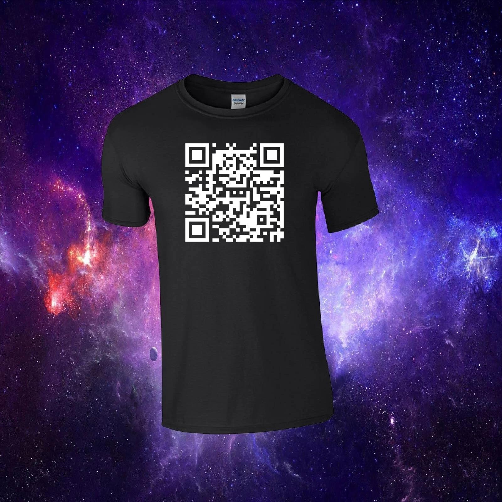 Funny Fu QR Code F*ck You Joke Gift Unisex Kids Adults Top T-shirt S