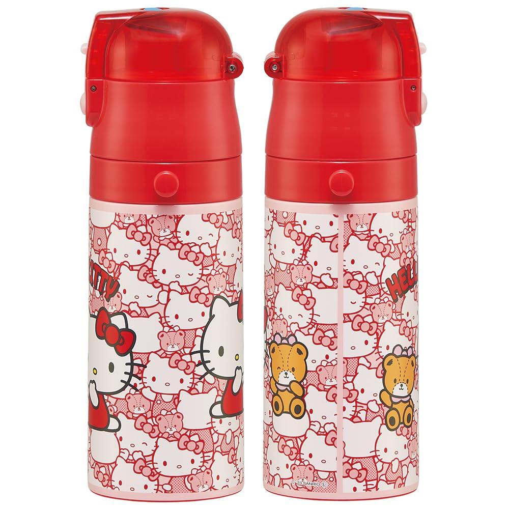 Skater Water 420ml or 350ml Sanrio Hello Kitty Small Stainless Sports Bottle for Kids Children's Bottle, 2-Way, (Direct Drinking) (Cup Drinking),