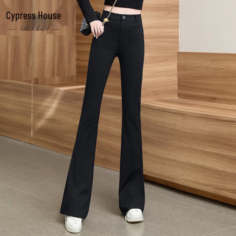 

Women s High-Waisted Slim Fit Flare Suit Trousers S