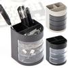 Multifunctional Pencil Holder with 3 Rotatable Compartments Desktop Pen Organizers Storage Box Office Desk Organization