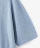 BLOND9 Mesh Pk Round Neck Short Sleeve Knit_Sky Blue