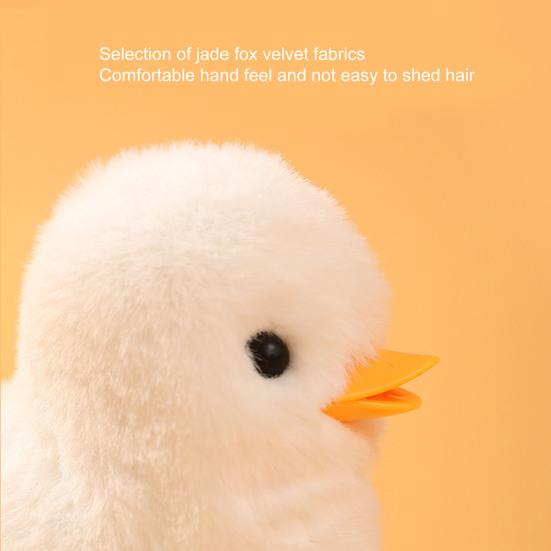 Wind Up Plush Toy High Imitation Decorative Soft Texture Clockwork Jumping Walking Chick Duck Toy for Festival