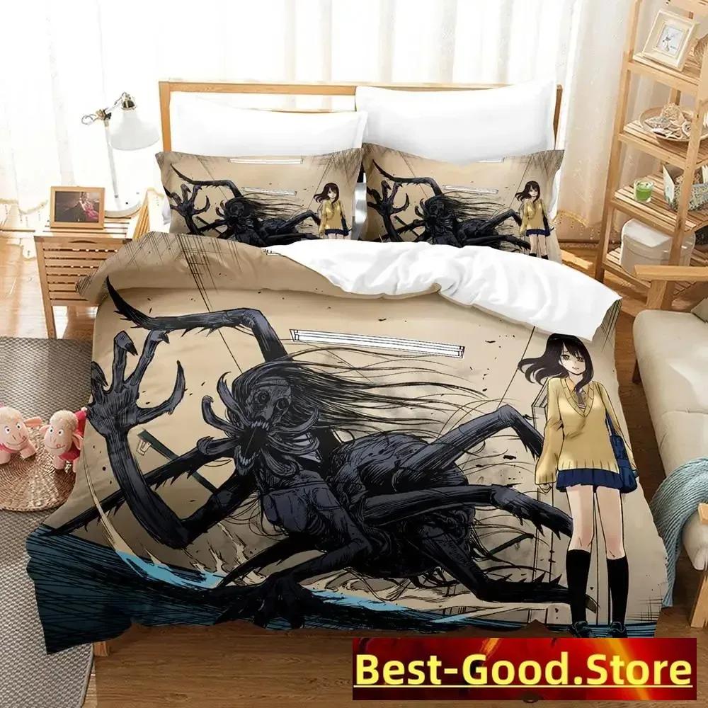 Mieruko chan Bedding Set Single Twin Full Queen King Size Bed Set Adult Kid Bedroom Duvetcover Sets Anime parure de lit Bed