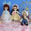 17CM mini pohyblivá 13kloubová panenka Dívčí hračka 3D Big Eyes BJD Princess Kompletní oblečení Kolekce šatů Dětská panenka Dárek