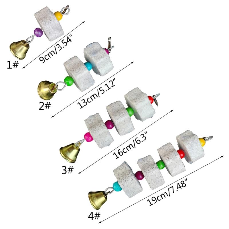 Bird Molar Toy Parrot Grinding Stone Molar Stone Parakeet Chinchilla Squirrel Molar Bird Cage Toy Bird Cage Accessories