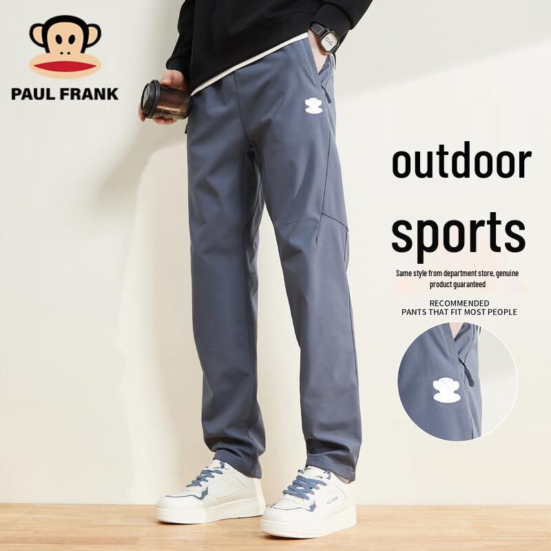 Paul Frank Men s Autumn Micro-Elastic Straight-Leg Casual Pants 2XL