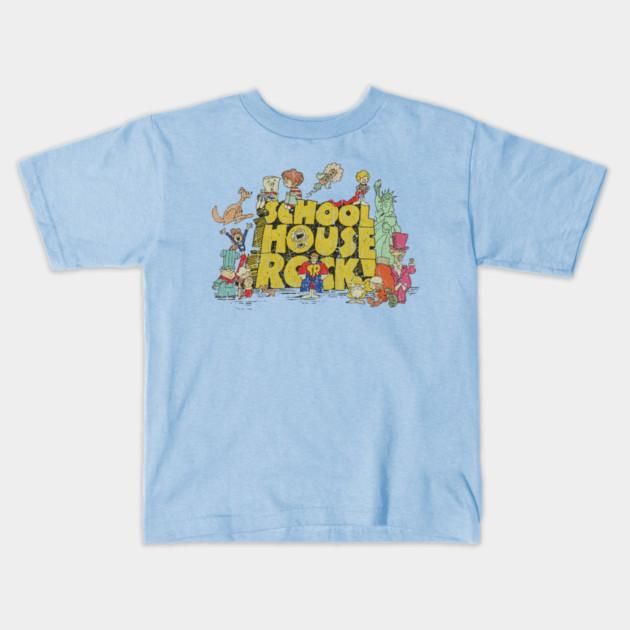Boys Girls Soft Cotton Graphic Tees Schoolhouse Rock! 1973 T-shirt Breathable Daily School Wear Kids T-Shirts