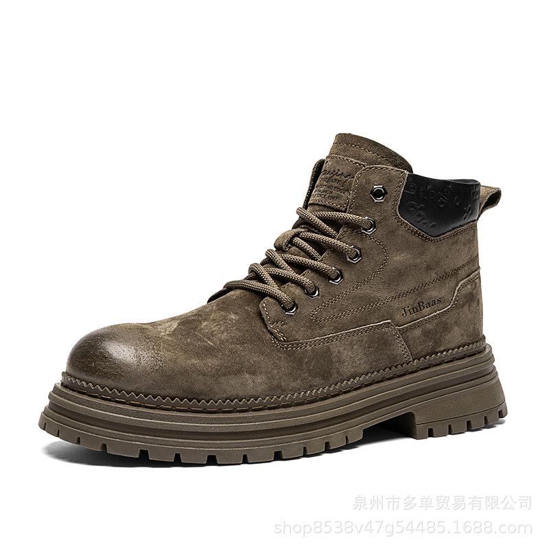 Casual Martin boots American retro short boots outdoor new thick-soled non-slip big yellow boots high-top tide boots