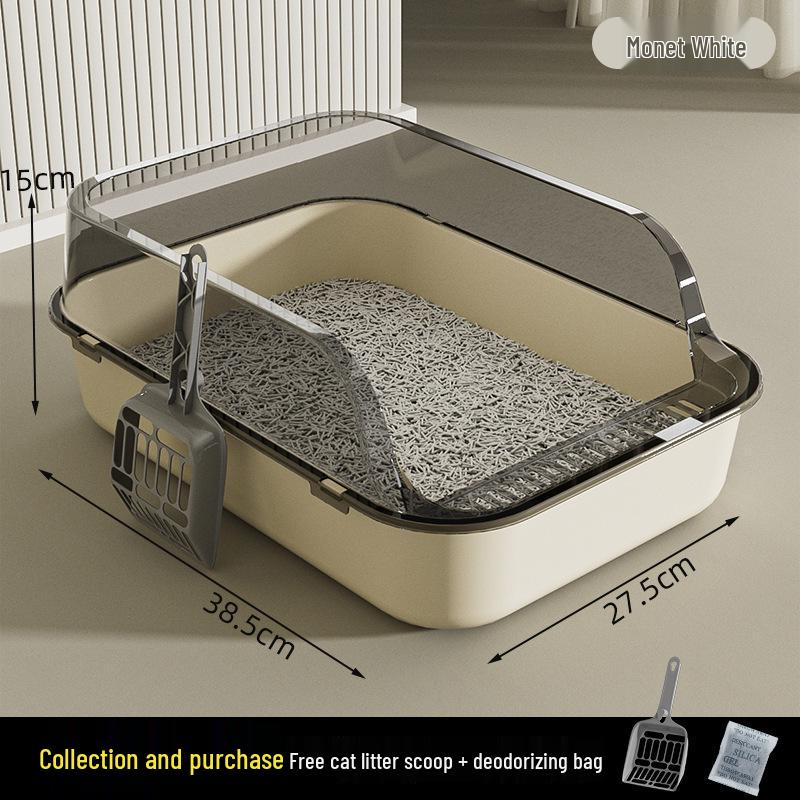 Extra Large High-Sided Cat Litter Box - Anti-Splash, Thickened Design