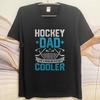 Big Size Summer For Her Tshirt Hockey Dad Like Regular Dad But Cooler Short Sleeve Printed Crew Neck Tshirt Cotton Top Tees