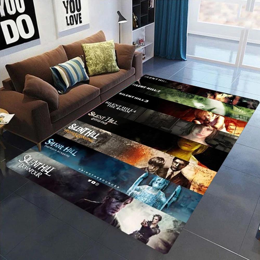 

MINISO Horror Game Silent Hill Carpet for Living Room Decor Sofa Rug Bedroom Bedside Rug Leisure Nonslip Mat Home Decor Gifts 50X80CM