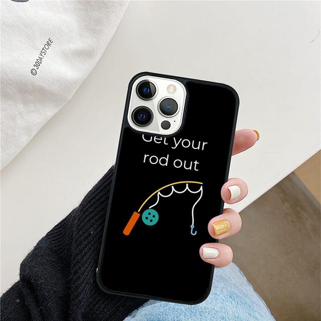 Fishing Rod Phone Case For iPhone 17 Air 15 16 Cover 11 13 14 Pro Max 12 Plus Max Fundas
