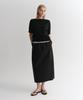 Ia Cocoon Banding Skirt (Black)