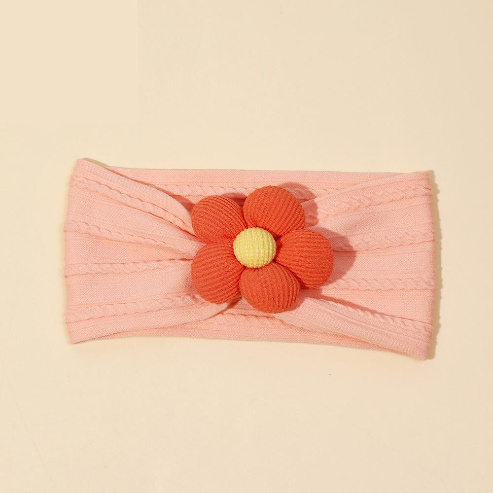 1 szt. Miękki nylonowy szalik odpowiedni dla noworodka dziewczynka kwiatowa opaska na głowę elastyczna opaska do włosów Turban dziecięce akcesoria do włosów