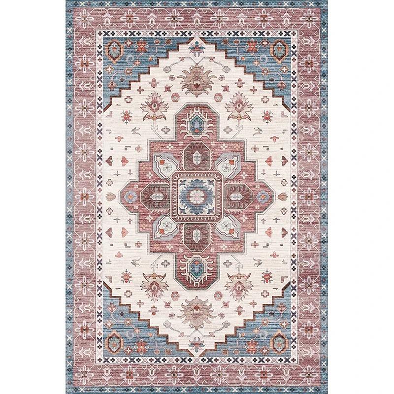 Dywan w stylu etnicznym vintage do sypialni, domu, hotelu, miękka mata z możliwością prania, dekoracja salonu, przedpokoju, szatni, dywanik pod stolik kawowy