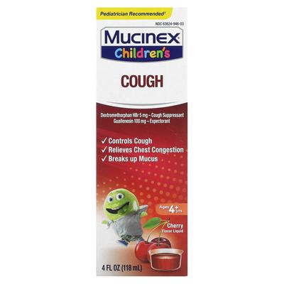 Çocuk Öksürüğü, 4 Yaş ve Üzeri, Kiraz Aromalı, 4 fl oz (118 ml)