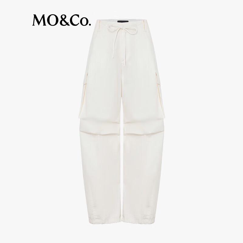 MO&Co. 2025 Summer High-Waisted Parachute Cargo Pants