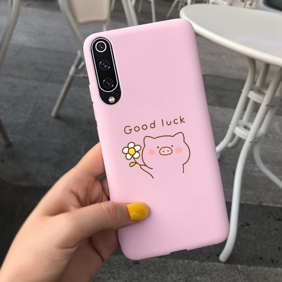 Phone Case For Xiaomi Mi 9 Lite Case Cute Silicone Back Cover For Xiaomi Mi 9 SE Mi9 9SE Mi9lite Phone Shell Soft TPU Bumper