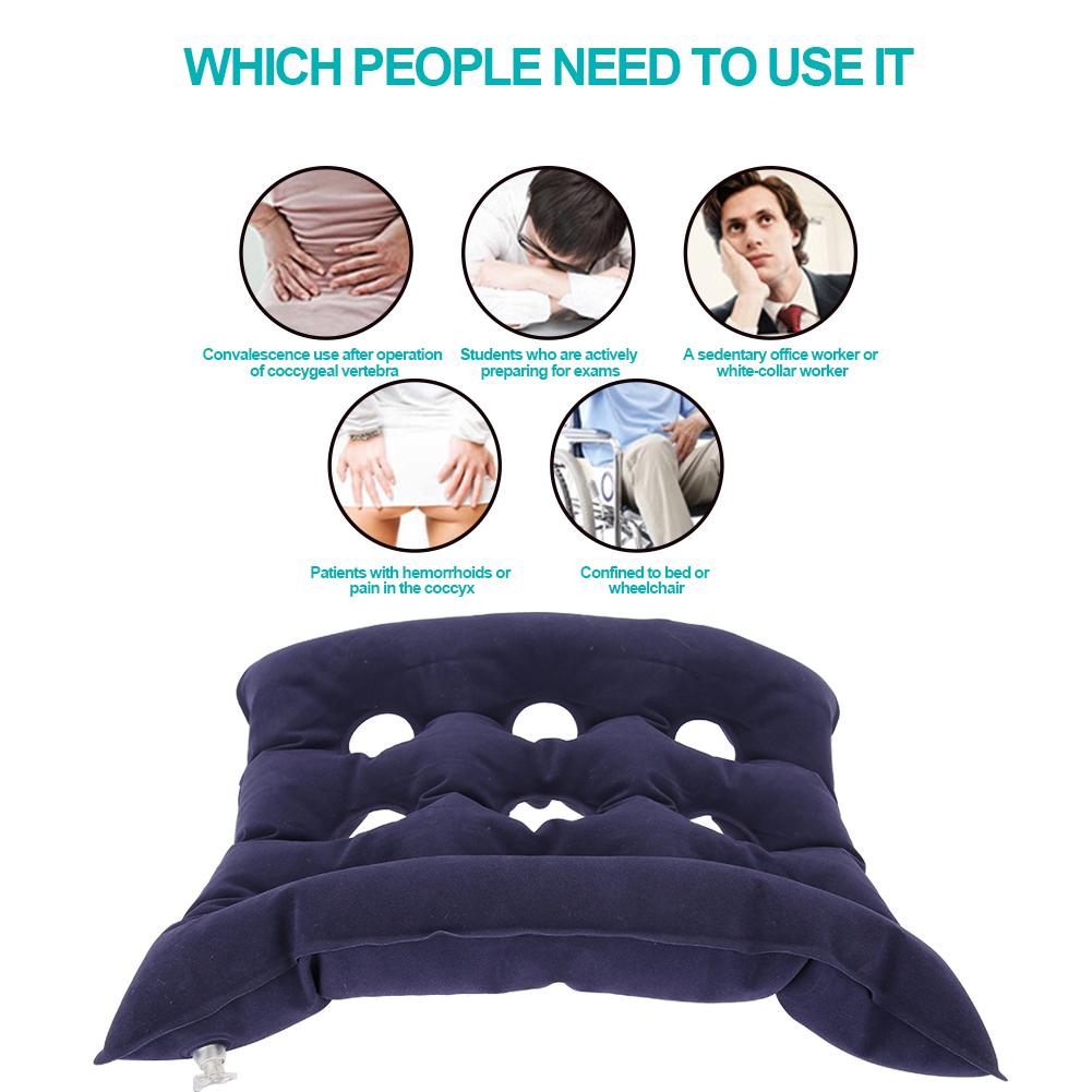 Portable Thick Inflatable Seat Cushion Comfortable Chair Cushion for Elderly