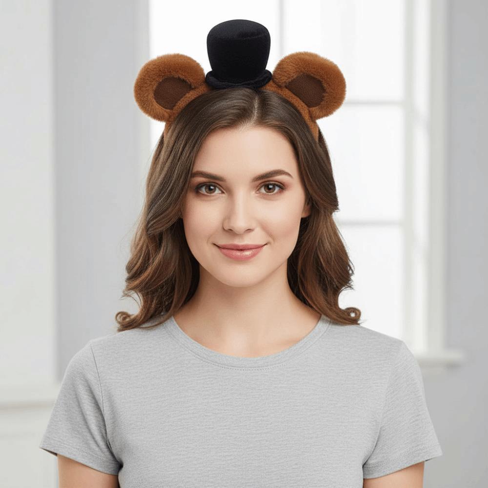 Halloween Bear Ears Headband Headband Nose Tail Bow Tie  Animal Costume Party Accessories