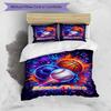 3PC Custom Name Sports Ball Celebration Bedding Set Printed  Bedding Set Duvet Cover Closure Includes 1 Duvet Cover & 65 Pillowcases for Bedroom