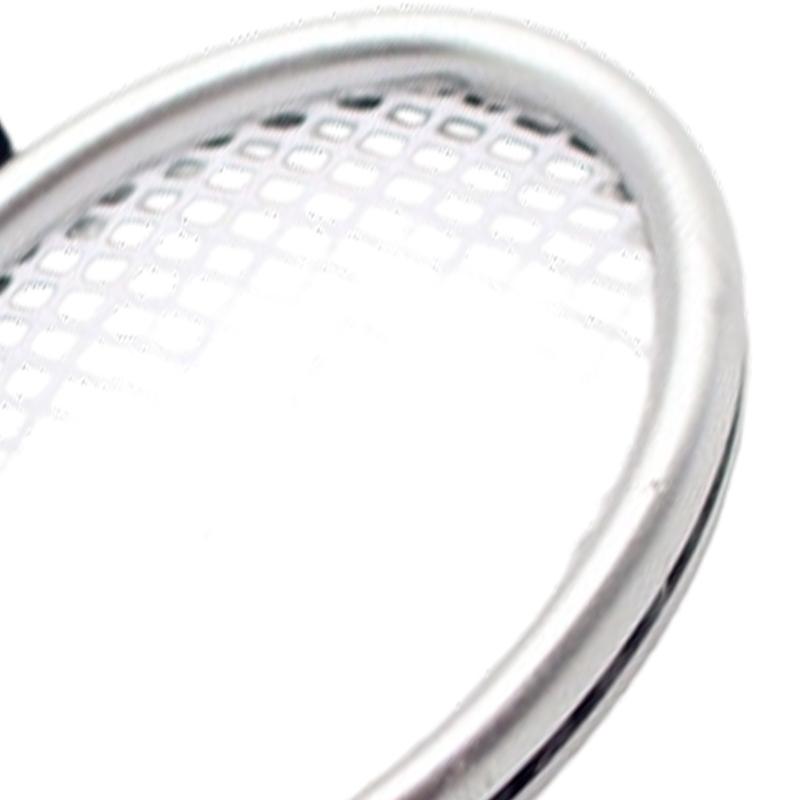 Miniature Tennis Racket Model Figure For Doll House Decors Creative Pretend Play Game Scene Setting Craft Model Display