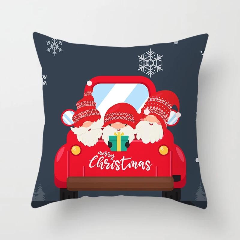 Świąteczne poszewki na poduszki do domu Świąteczne drukowane łóżko dekoracja domu poszewki na poduszki Świąteczne dekoracyjne poszewki na poduszki