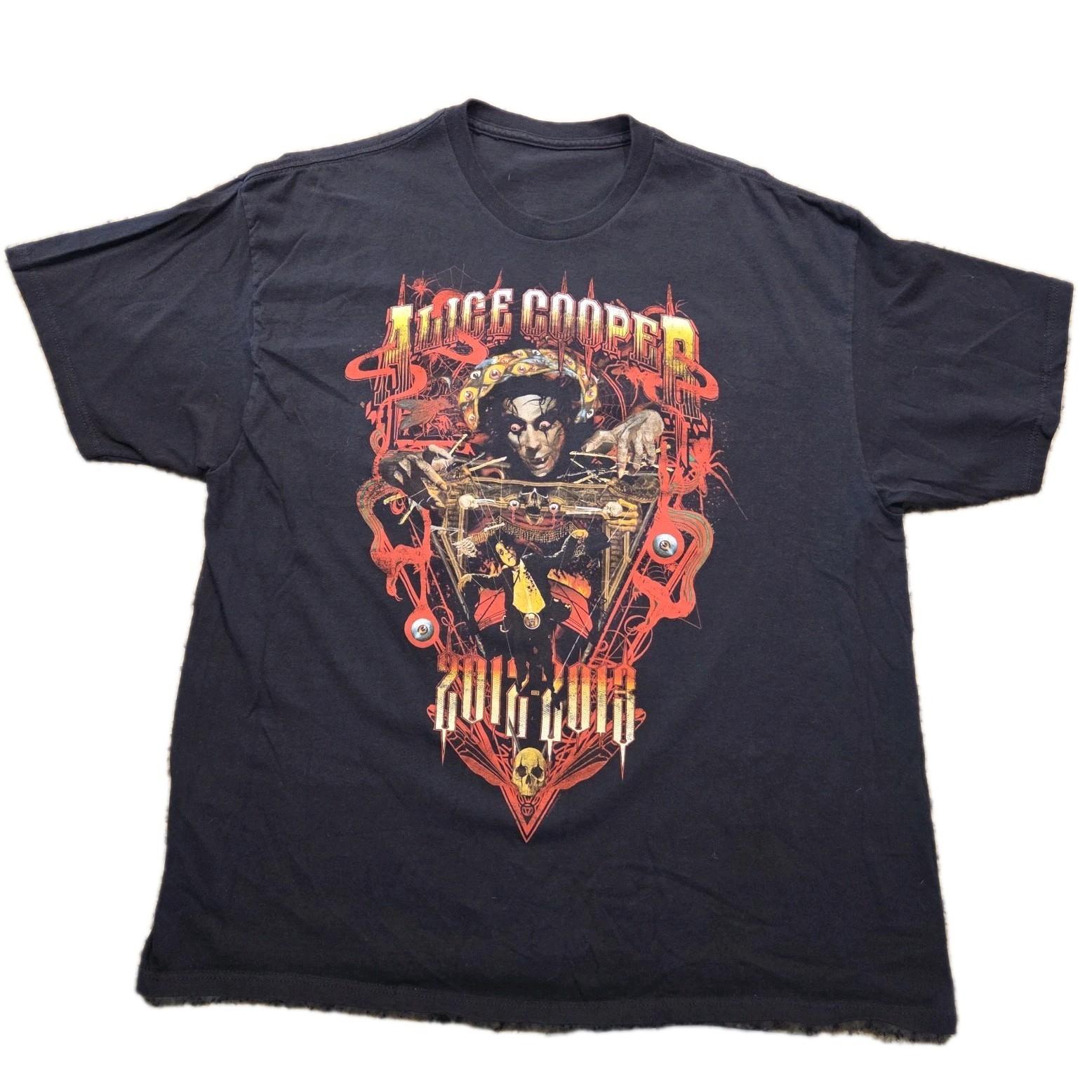 Alice Cooper Mens XL Raise the Dead Tour T-Shirt Hard Rock Classic Metal Grunge Unisex T-Shirt XXXL