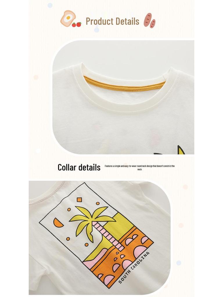 Malwee Boys' Summer Outfit: Stylish T-shirt & Shorts Set for Kids - European & American Design
