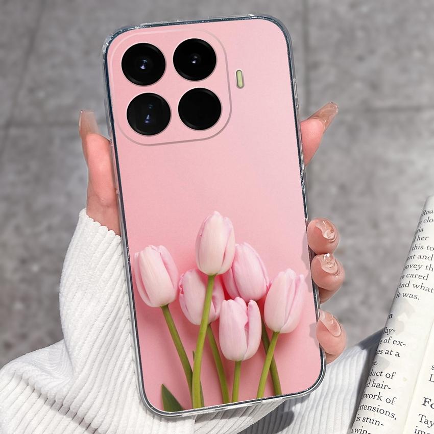 Cases For Redmi 17 17C / Xiaomi 17T Pro / 17 Pro Max 17 Ultra 17 Max Cute Girl Label Pattern Phone Covers Transparent TPU Ultrathin Lightweight Bumper