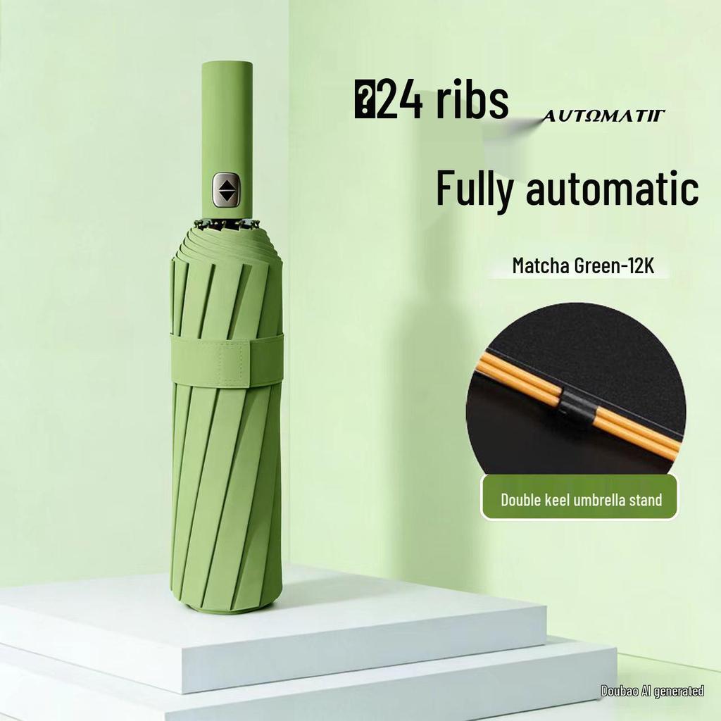 Three-Fold Dual-Use UV Protection Umbrella with Automatic Open/Close for Sunny and Rainy Days