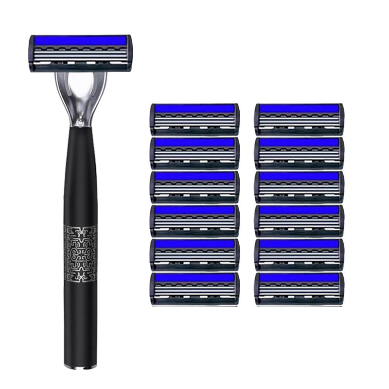 3-layer Shaver sackPremium Stainless Steel Safety Razor with Replaceable Blades - Smooth and Comfortable Shave for Men and Women
