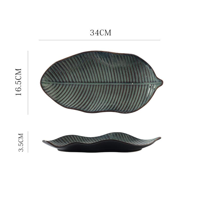 Creative Kiln Turned Commercial Large Chicken Steak Snack Plates Home Sushi Plates El Buffet Ceramic Home Fish Plates
