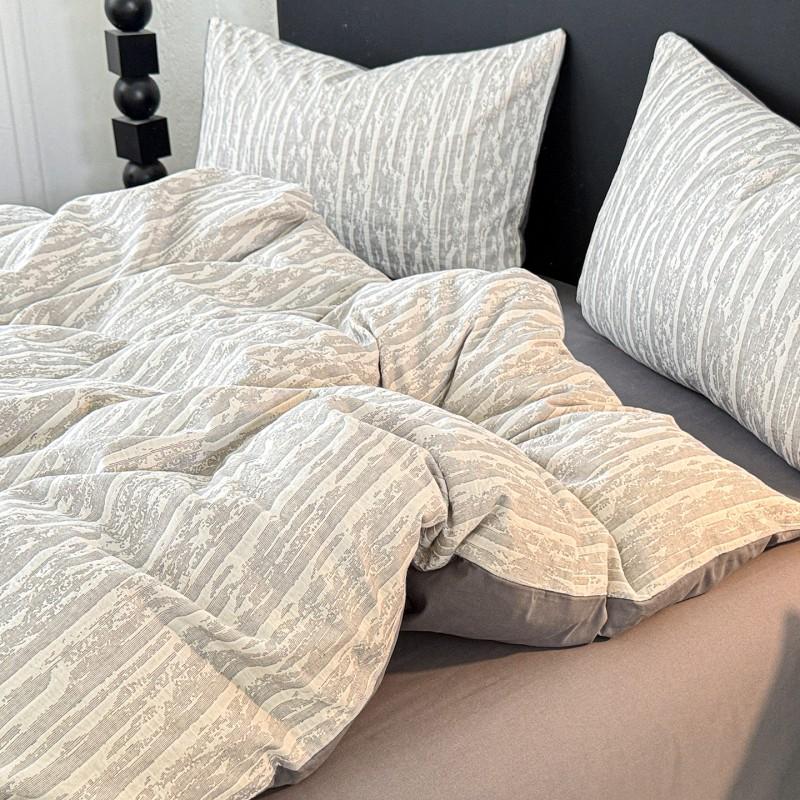 Luxury Style Cotton Flannel Duvet Cover 150x200cm Single All-season Thickened Jacquard Bedding